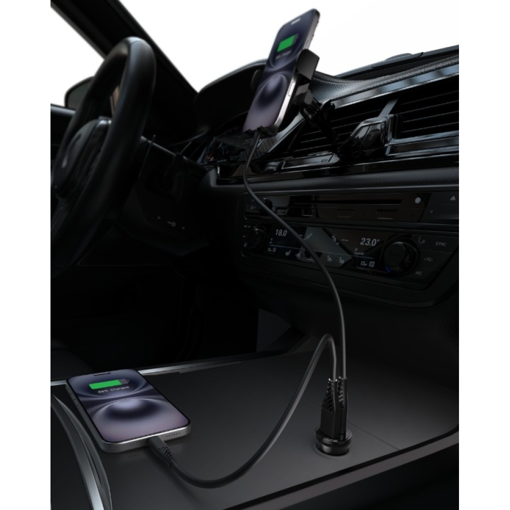 iPEAX autós töltő CL-01, 2,4 A, 2x USB-A - fekete