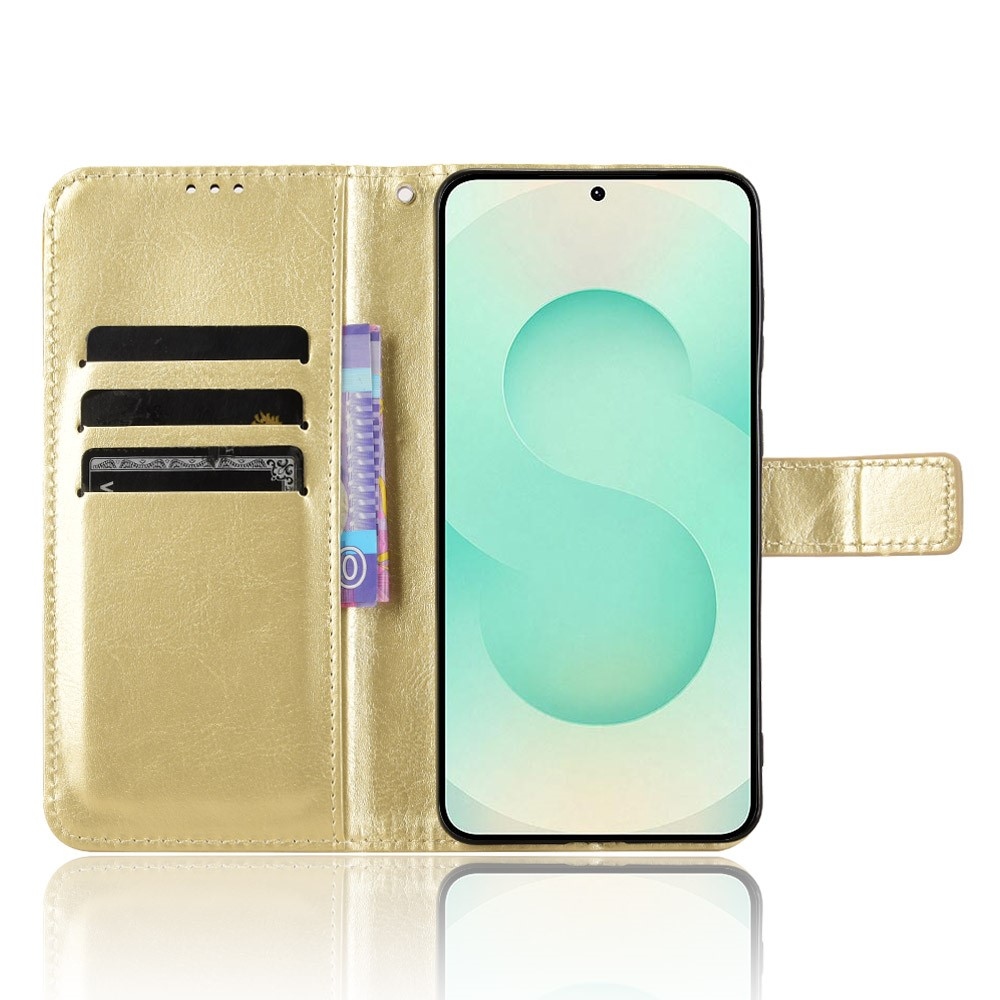 Őrült könyv tok Samsung Galaxy S25 Edge készülékhez - arany színben