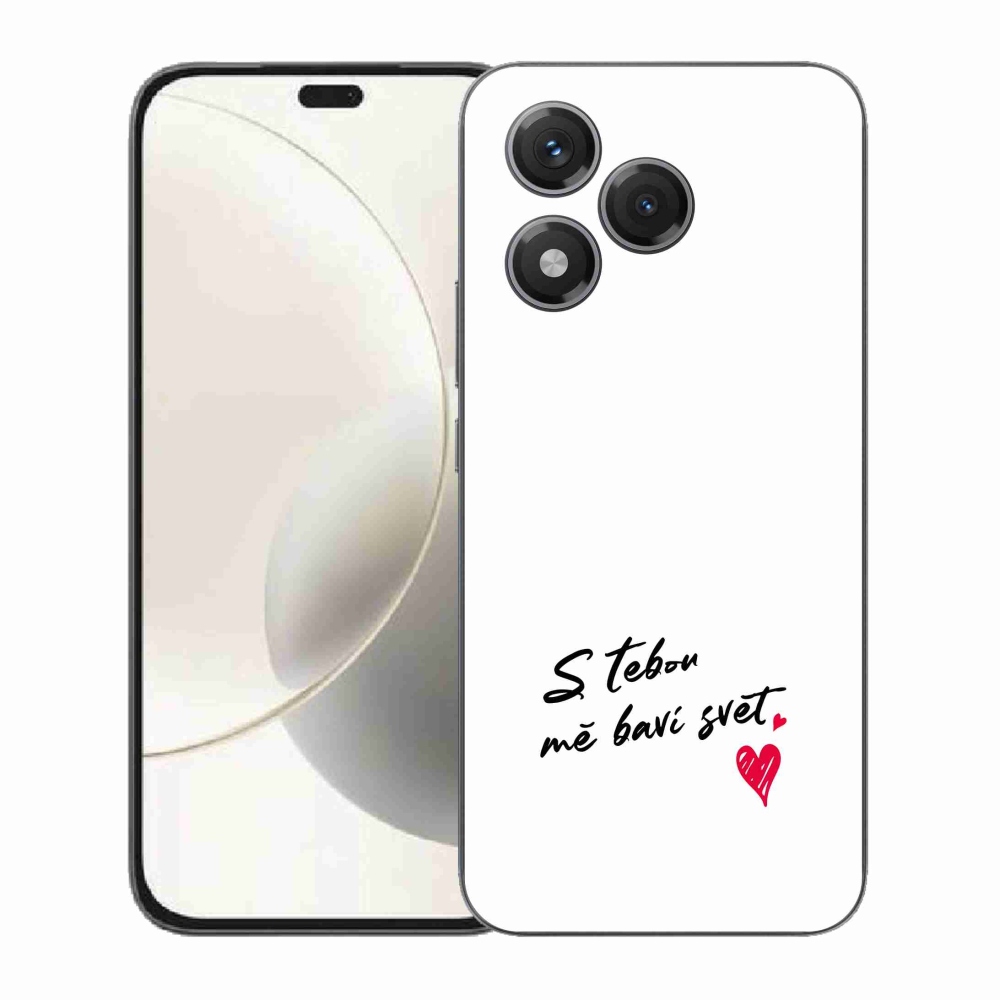 Gél borító mmCase a Honor 400 Lite készülékhez - szerelmes szöveg 1 fehér háttér