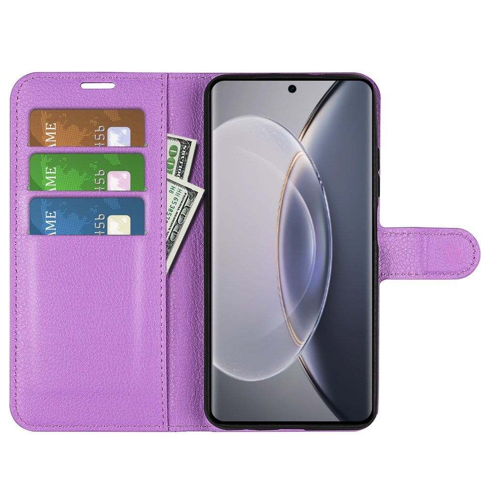 Litchi könyv tok a Vivo X90 Pro-hoz - lila