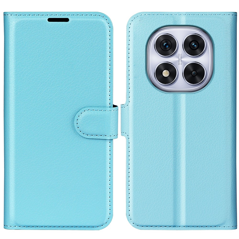 Litchi könyv tok Xiaomi Redmi Note 14 Pro 5G/Poco X7 5G - kék