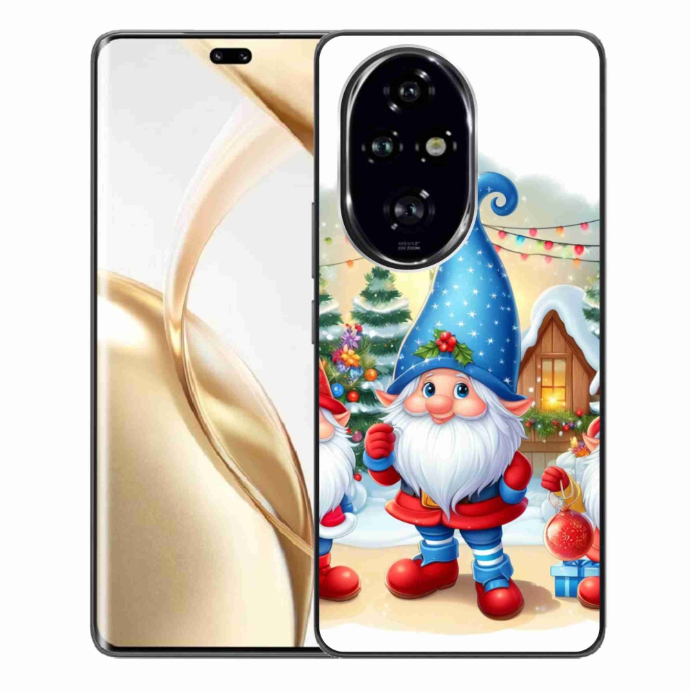 Zselés borítás mmCase a Honor 200 Pro 5G számára - Karácsonyi manók
