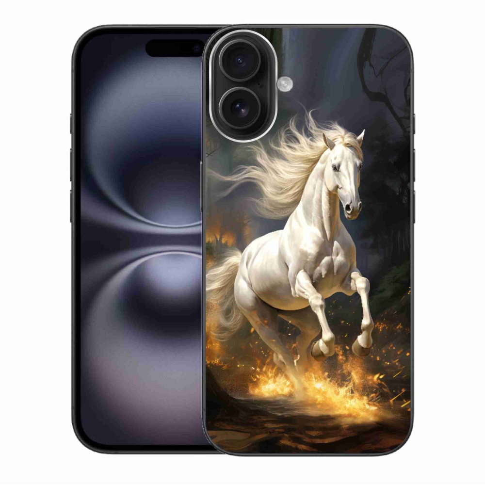 Gél borítás mmCase iPhone 16 Plus készülékhez - fehér ló 2
