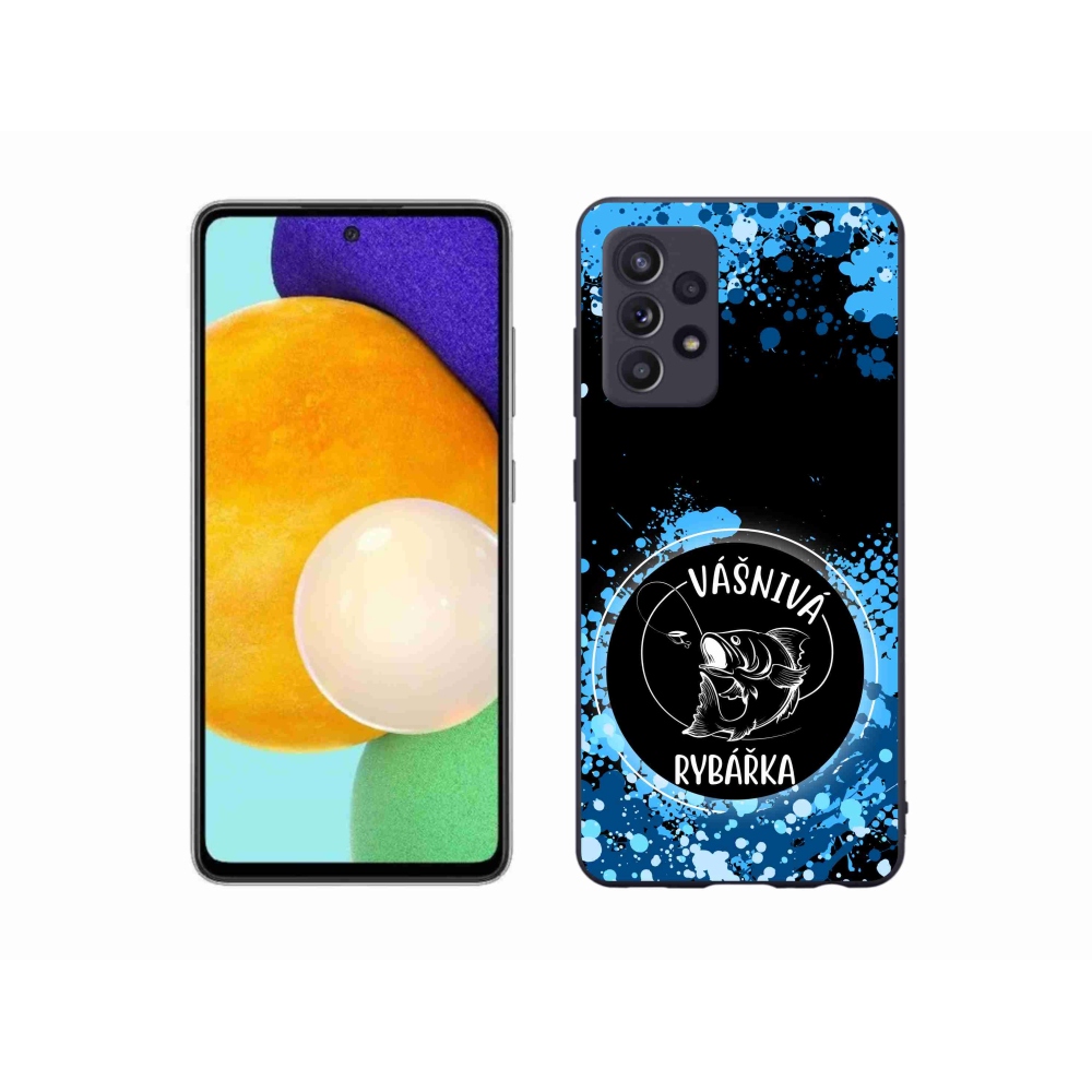 Gél borító mmCase Samsung Galaxy A52s 5G - szenvedélyes halásznő fekete háttérrel