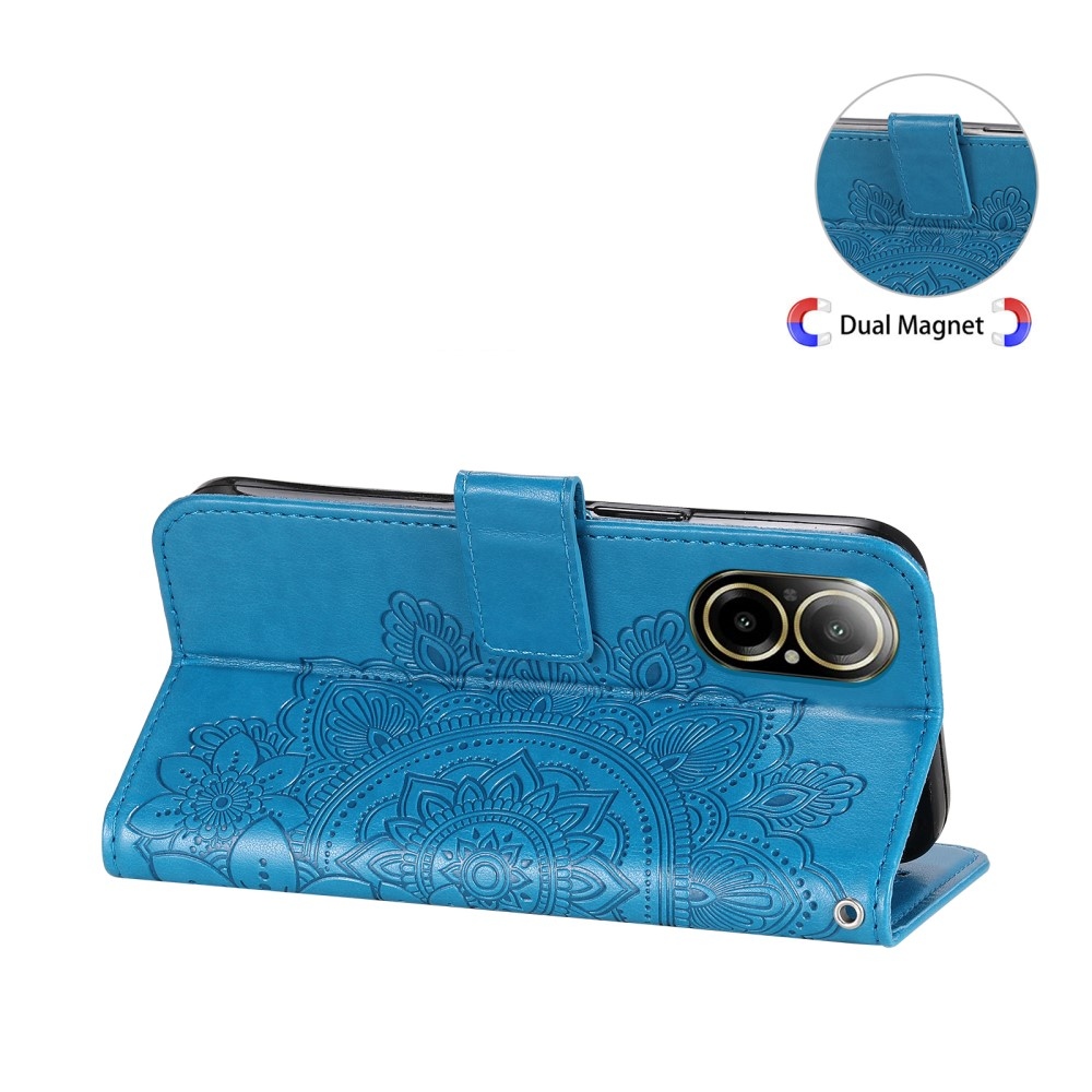 Mandala könyvtáska a Realme C67 készülékhez - kék