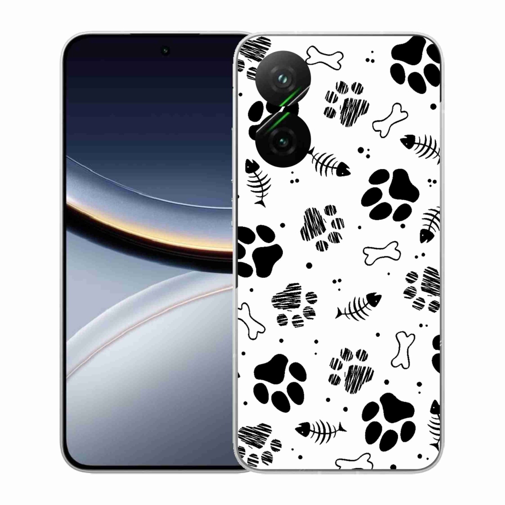 Gél borítás mmCase a Xiaomi Poco F7 5G-hez - kutyamancsok 1