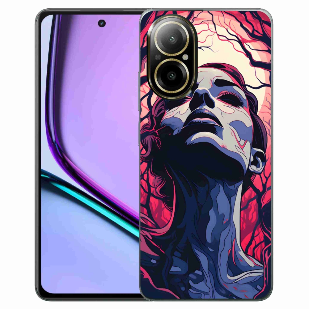 Gél borítás mmCase a Realme C67 készülékhez - absztrakt arc