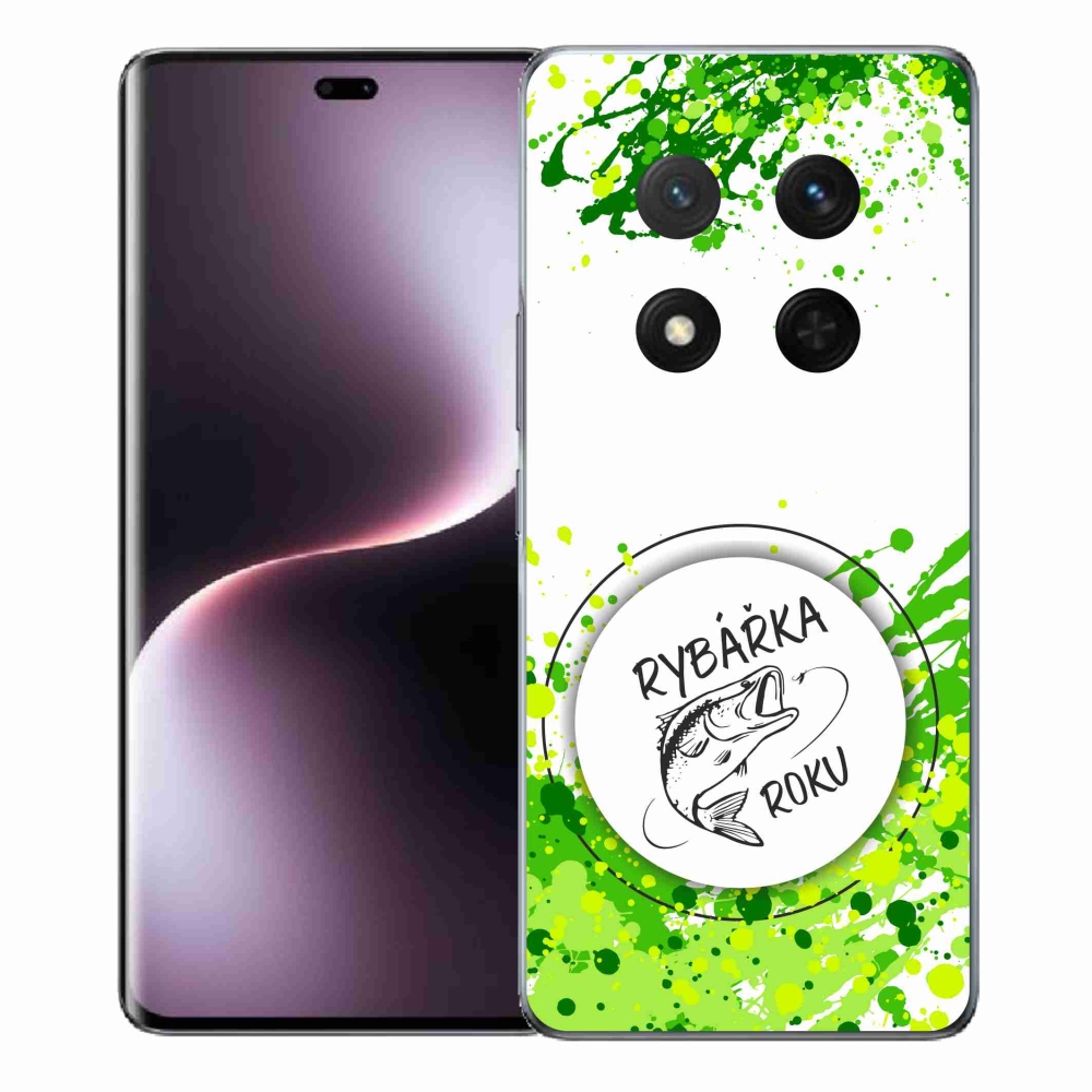 Gél borító mmCase a Honor Magic 7 Lite 5G számára - az év horgásza fehér háttérrel