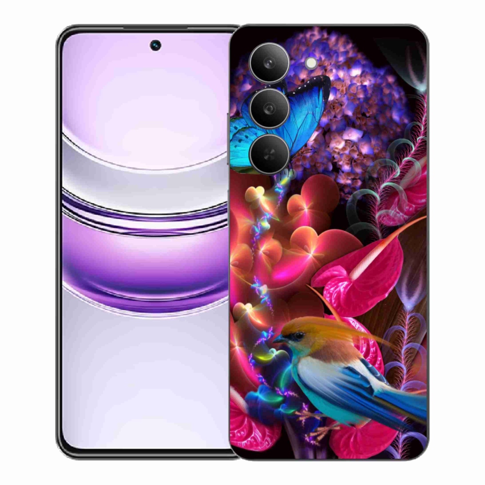 Gél borító mmCase a Realme 14x 5G készülékhez - színes virágok