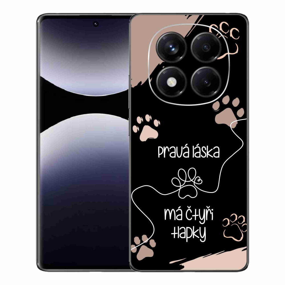 Gél borítás mmCase a Xiaomi Redmi Note 14 Pro készülékhez - kutya motívum 1 fekete háttér