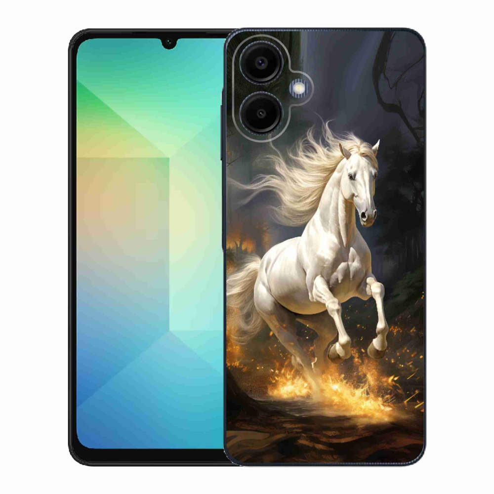 Zselés borítás mmCase Samsung Galaxy A06 4G - fehér ló 2