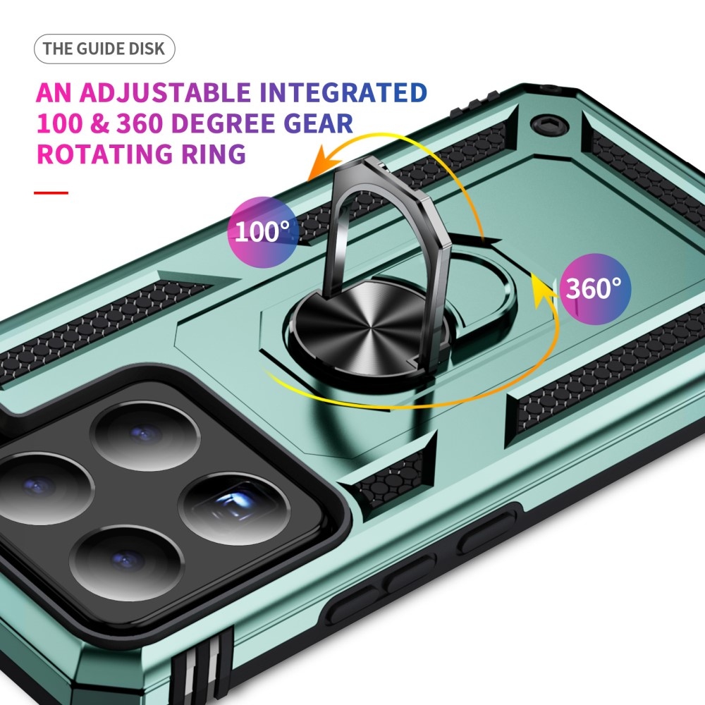 Gyűrűk tartós burkolat Xiaomi 15 - zöld