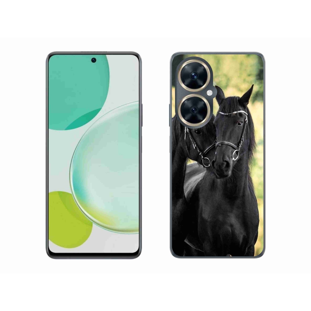 Gél borítás mmCase a Huawei Nova 11i készülékre - két fekete ló