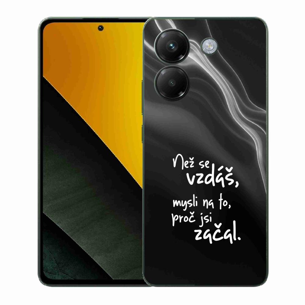 Gél borítás mmCase a Xiaomi Poco M7 Pro 5G számára - idézet 2 fekete háttér