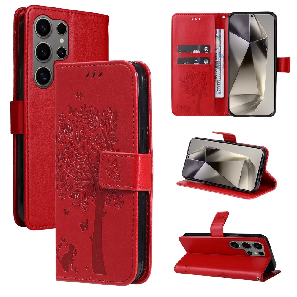 Fák könyve tok Samsung Galaxy S25 Ultra - piros