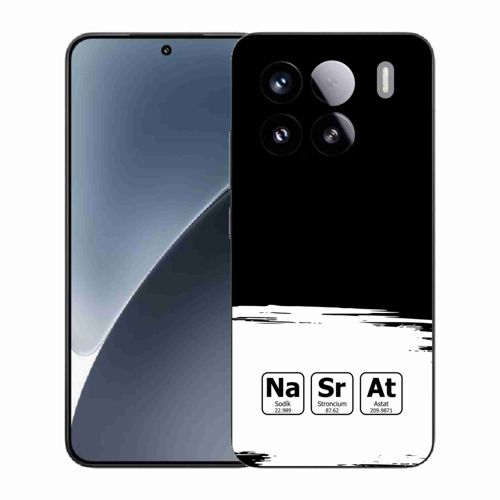 Gél borító mmCase a Xiaomi 15 - kémiai elemek fehér és fekete háttérrel