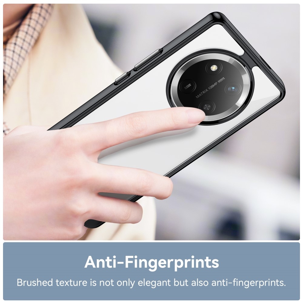 Gél tok fix hátlappal a Honor Magic 7 Lite 5G készülékhez - fekete