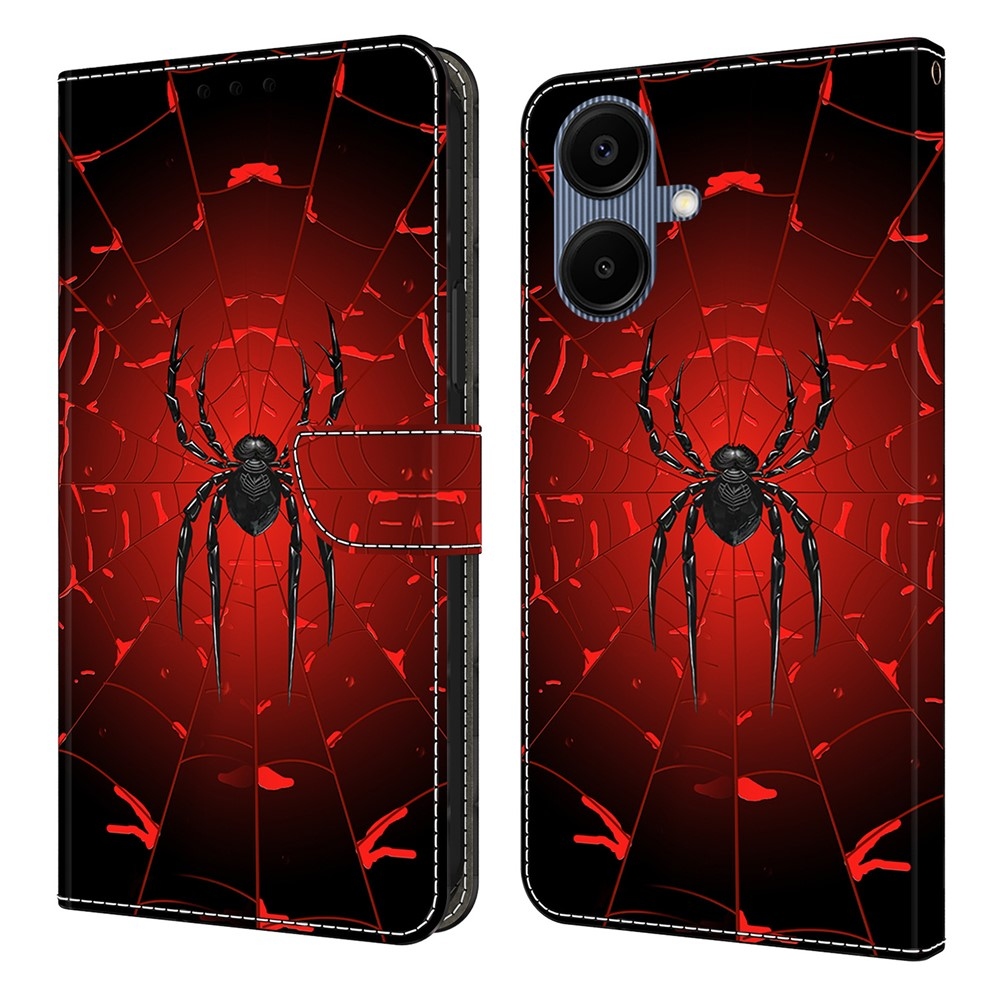 Sima könyves tok Samsung Galaxy A07 4G - pók