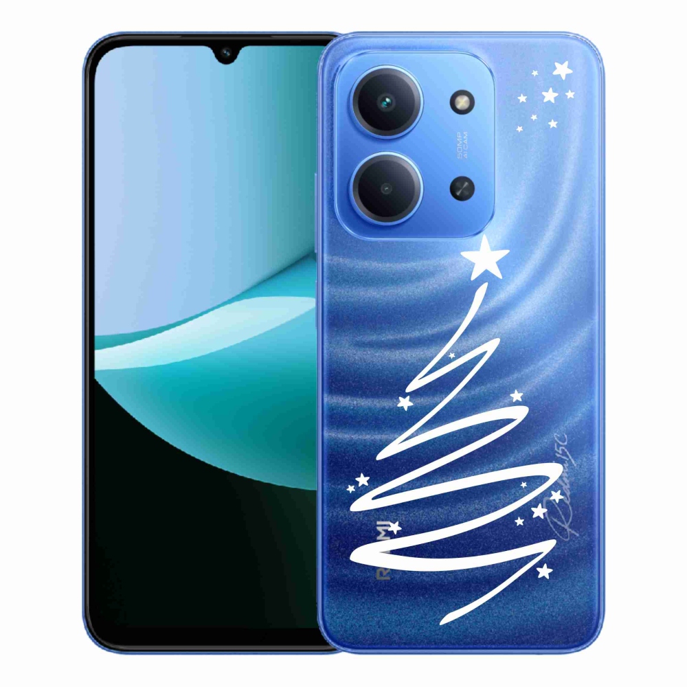 Gél borítás mmCase a Xiaomi Redmi 15C 4G/5G (173mm) - fehér fa átlátszó háttéren