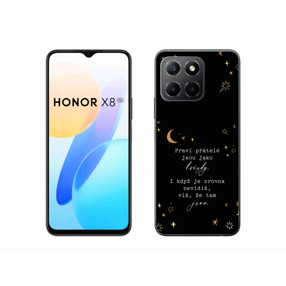 Gél borítás mmCase a Honor X8 5G/Honor 70 Lite 5G készülékhez - Idézet 6 fekete háttér