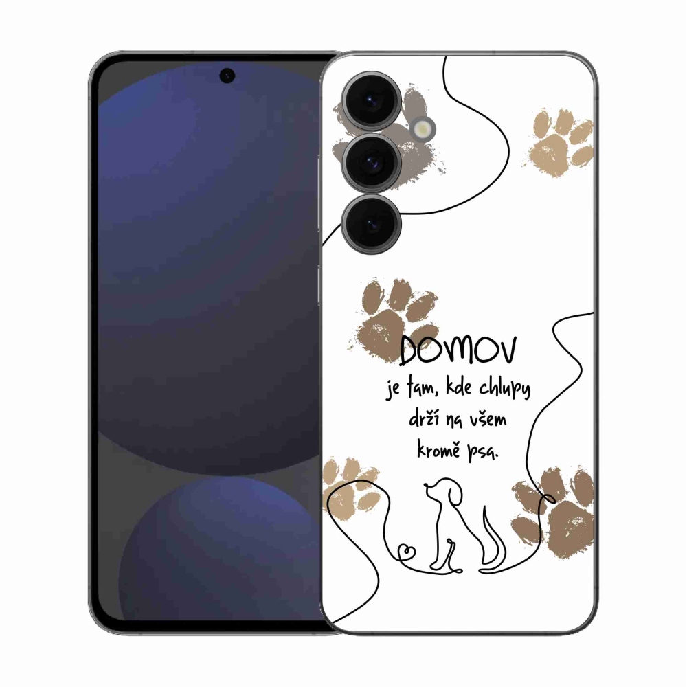 Gél borítás mmCase Samsung Galaxy S25 FE - kutya motívum fehér háttérrel