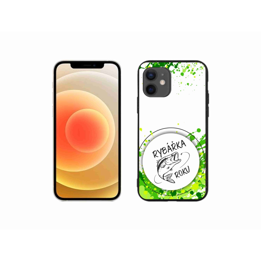 Zselés borítás mmCase iPhone 12 mini készülékhez - Az év horgásza fehér háttérrel