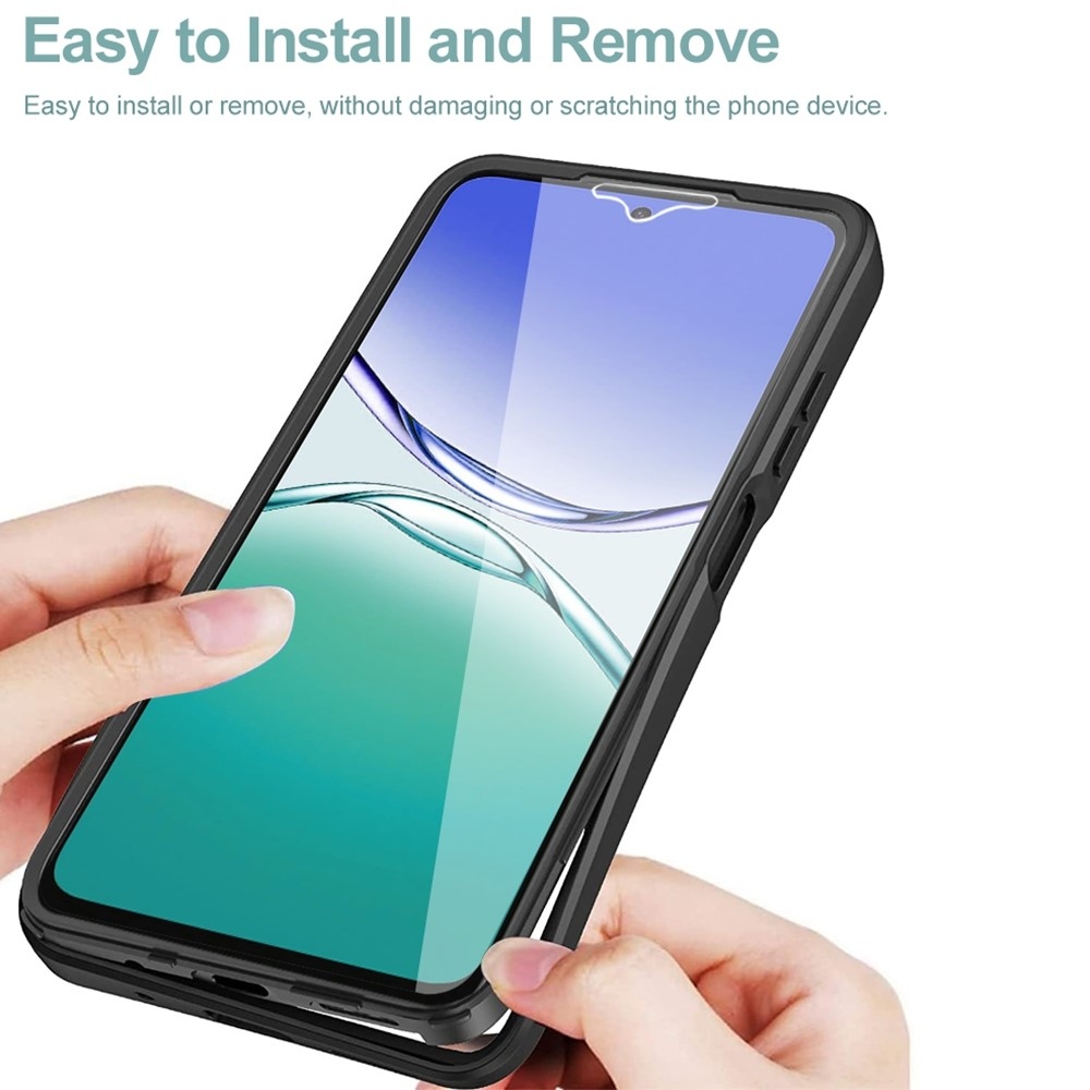 Akril zselés tok kerettel a Samsung Galaxy A16 4G/5G/A17 4G/5G képernyővédőhöz - fekete