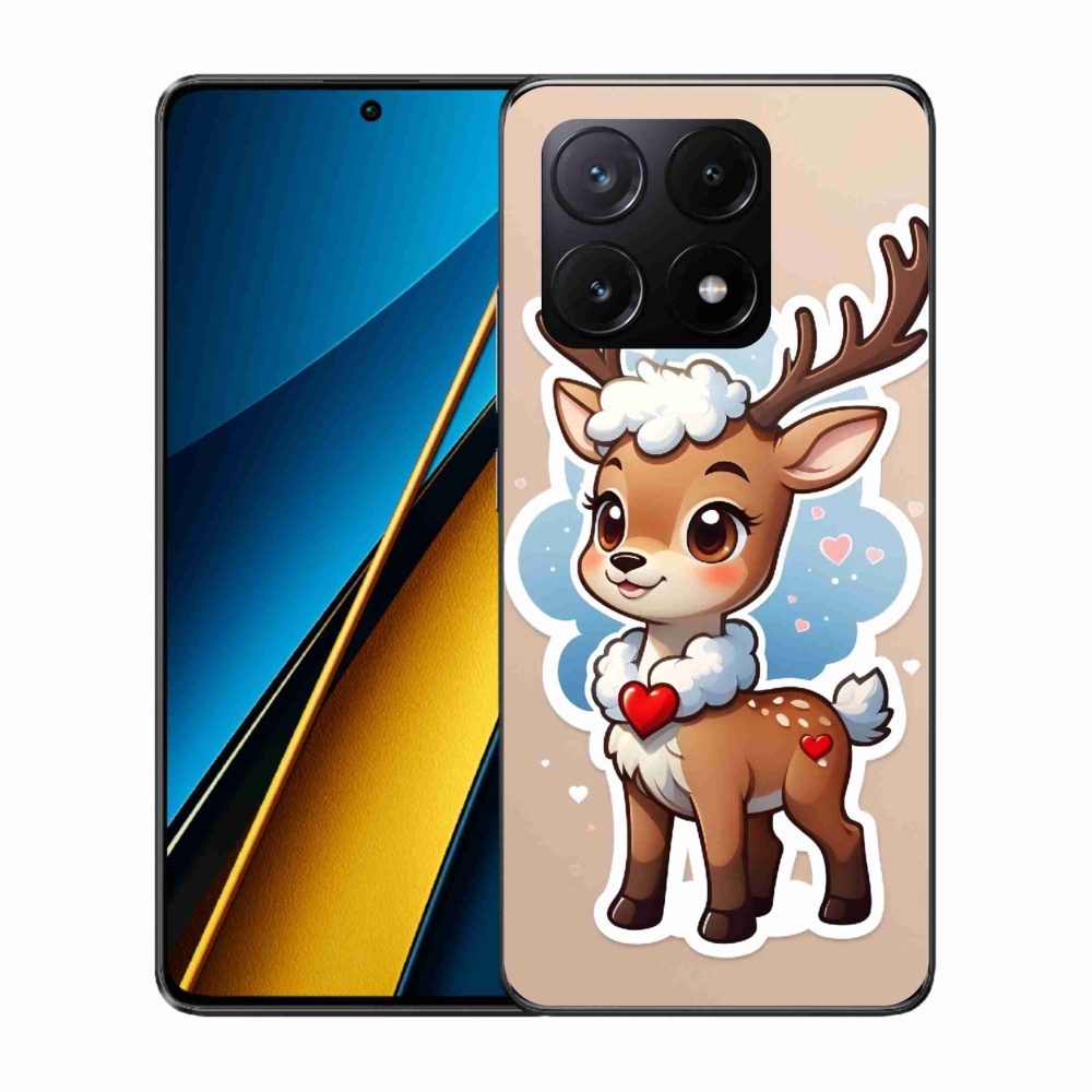 Gél borítás mmCase a Xiaomi Poco X6 Pro 5G számára - rajzfilm rénszarvas