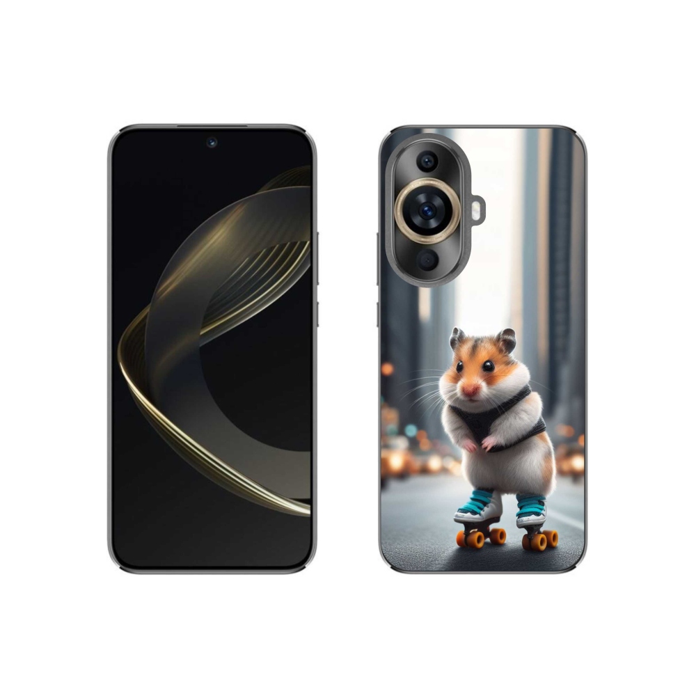 Gél borítás mmCase a Huawei Nova 11-en - hörcsög a korcsolyán