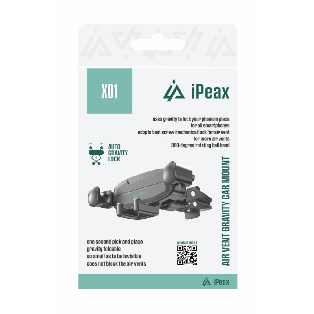 iPEAX X01 autós tartó - fekete