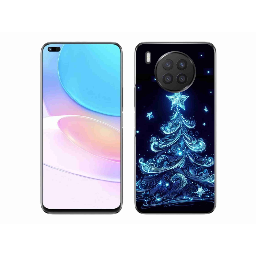 Gél borítás mmCase a Huawei Nova 8i számára - neon karácsonyfa 4