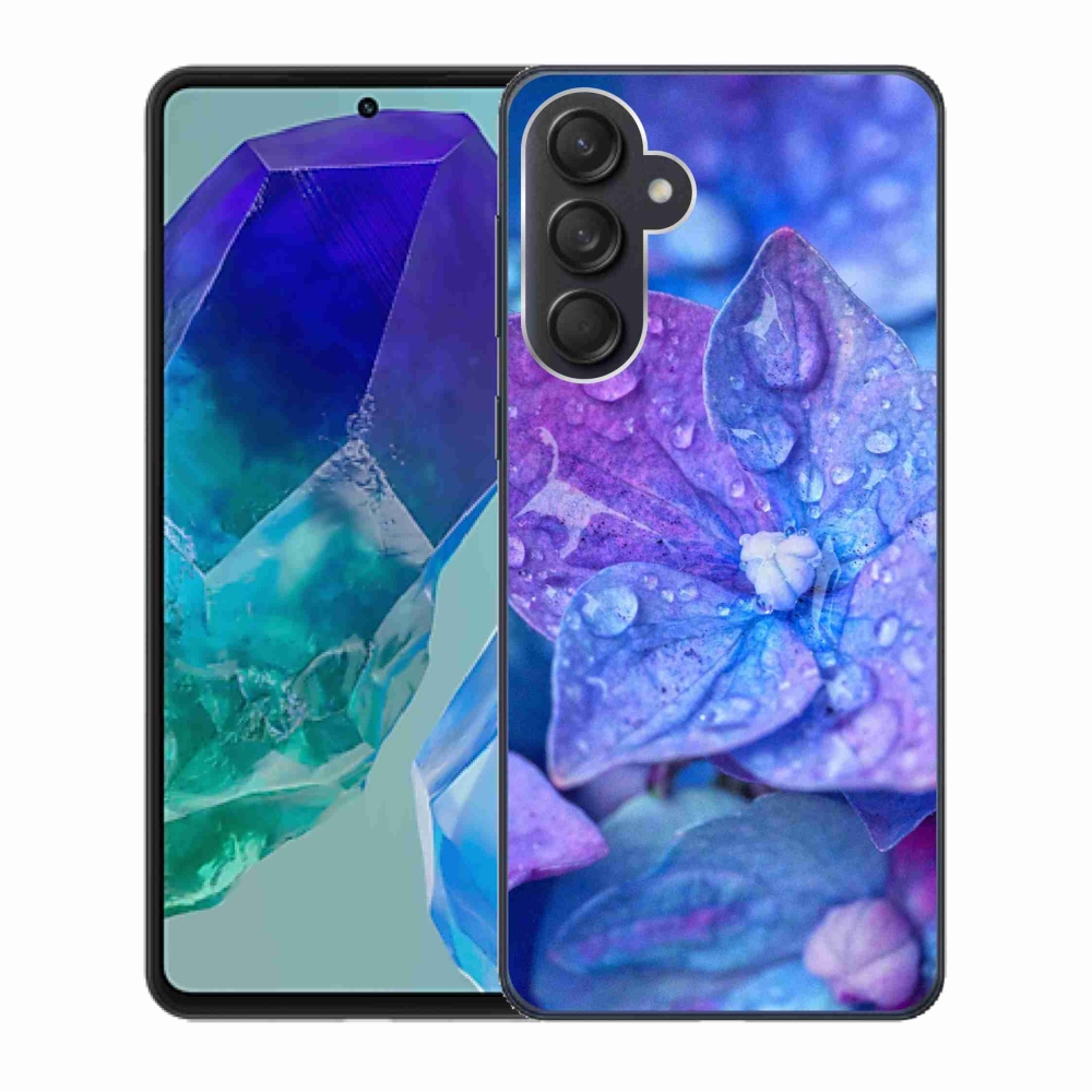 Gél védőhuzat mmCase Samsung Galaxy M55 5G - lila virág