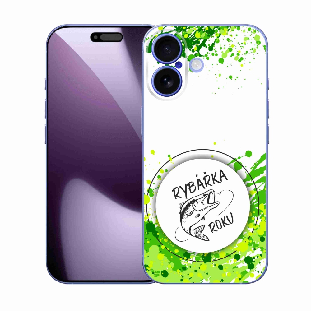 Zselés borító mmCase iPhone 17 készülékhez - Az év horgásza fehér háttérrel