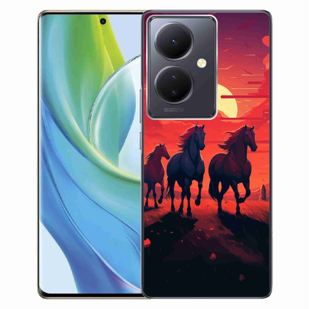 Gélburkolat mmCase a Vivo V29 Lite 5G-n - lovak és naplemente