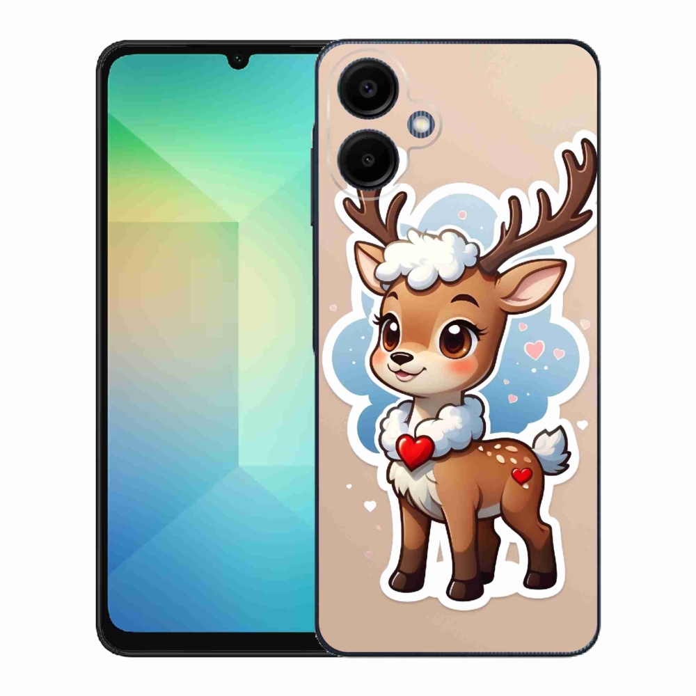 Gél borítás mmCase Samsung Galaxy A06 4G - rajzfilm rénszarvashoz