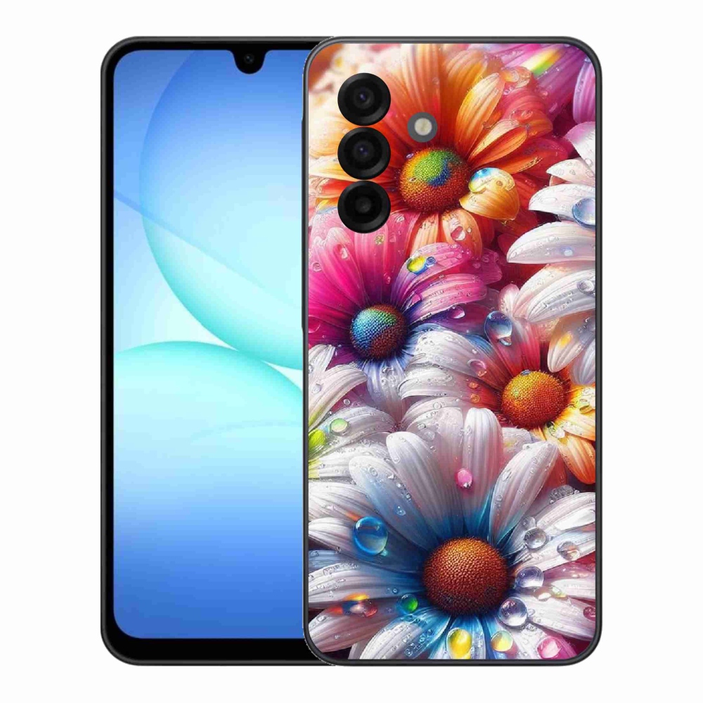 Zselés borítás mmCase Samsung Galaxy A17 4G/5G - színes margarétákhoz