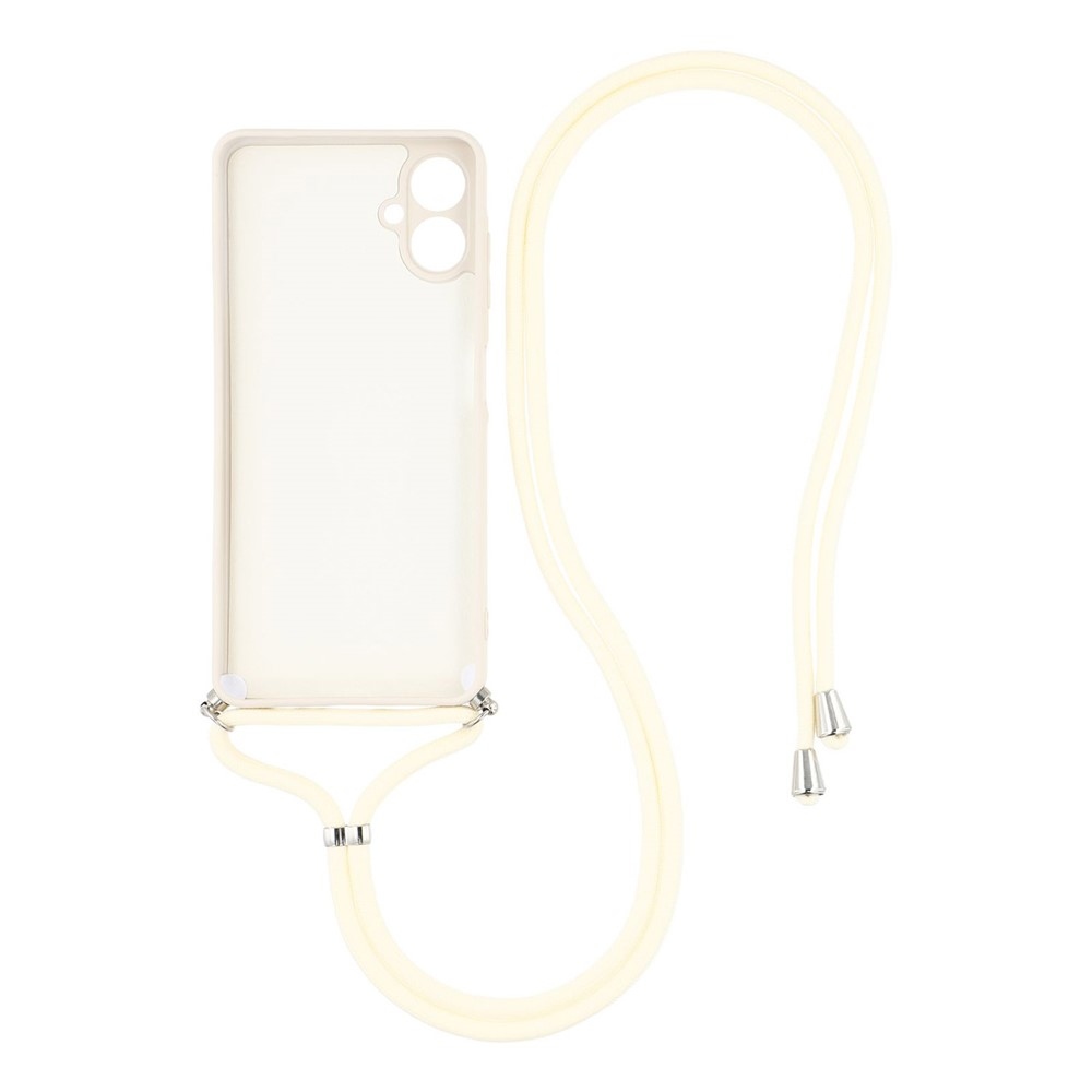 Bélés zselés tok húzózsinórral Samsung Galaxy A07 4G - fehér