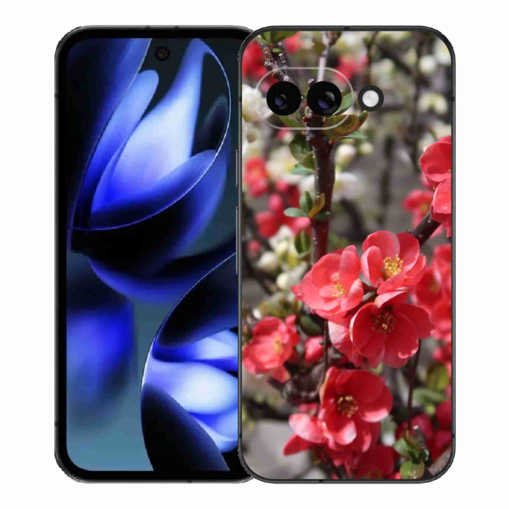 Gél borítás mmCase a Google Pixel 9a számára - piros virágok