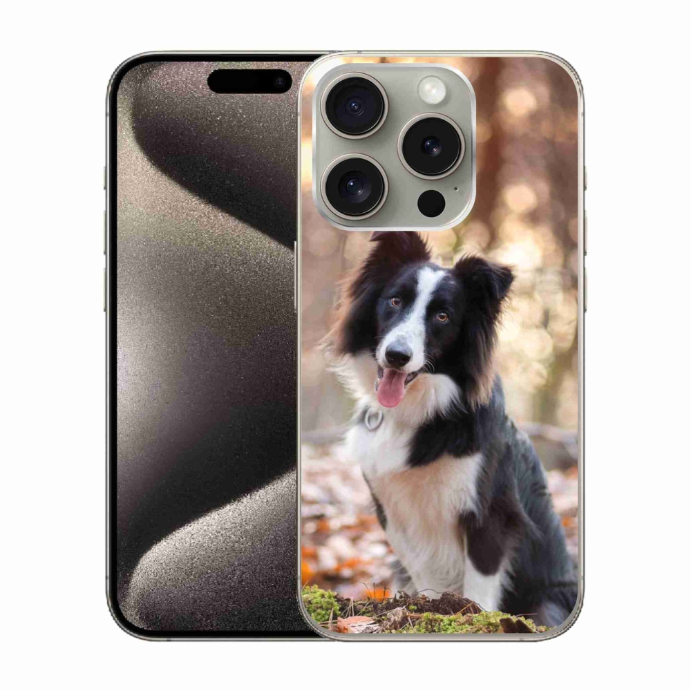 Gél tok mmCase iPhone 15 Pro készülékhez - border colie 1