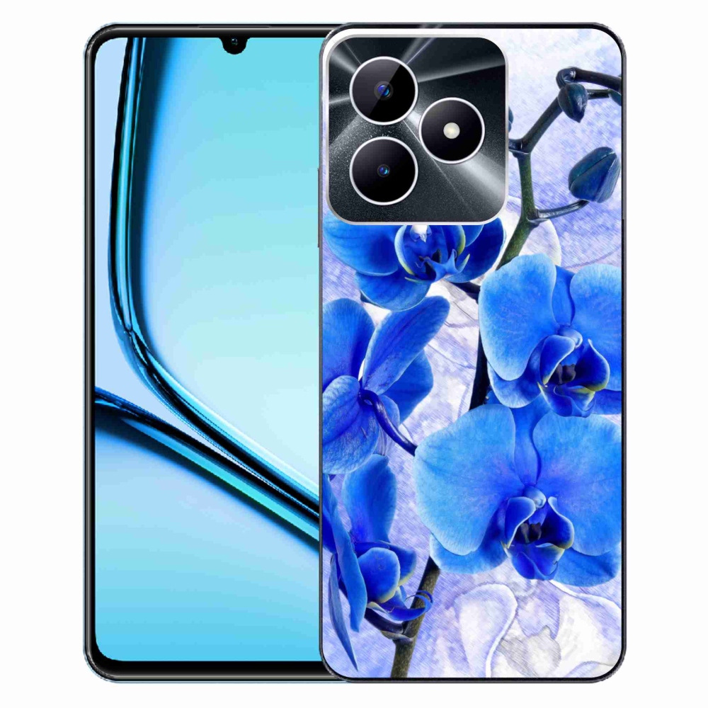 Zselés borító mmCase a Realme Note 50 készülékhez - kék virágok