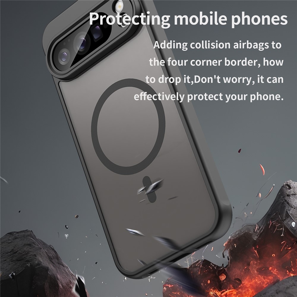 Matta zselés tok MagSafe-val a Google Pixel 10 Pro XL-en - fekete