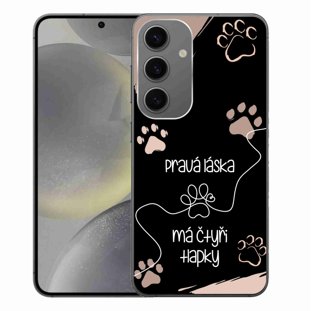 Gél borítás mmCase Samsung Galaxy S24+ készülékhez - kutya motívum 1 fekete háttér