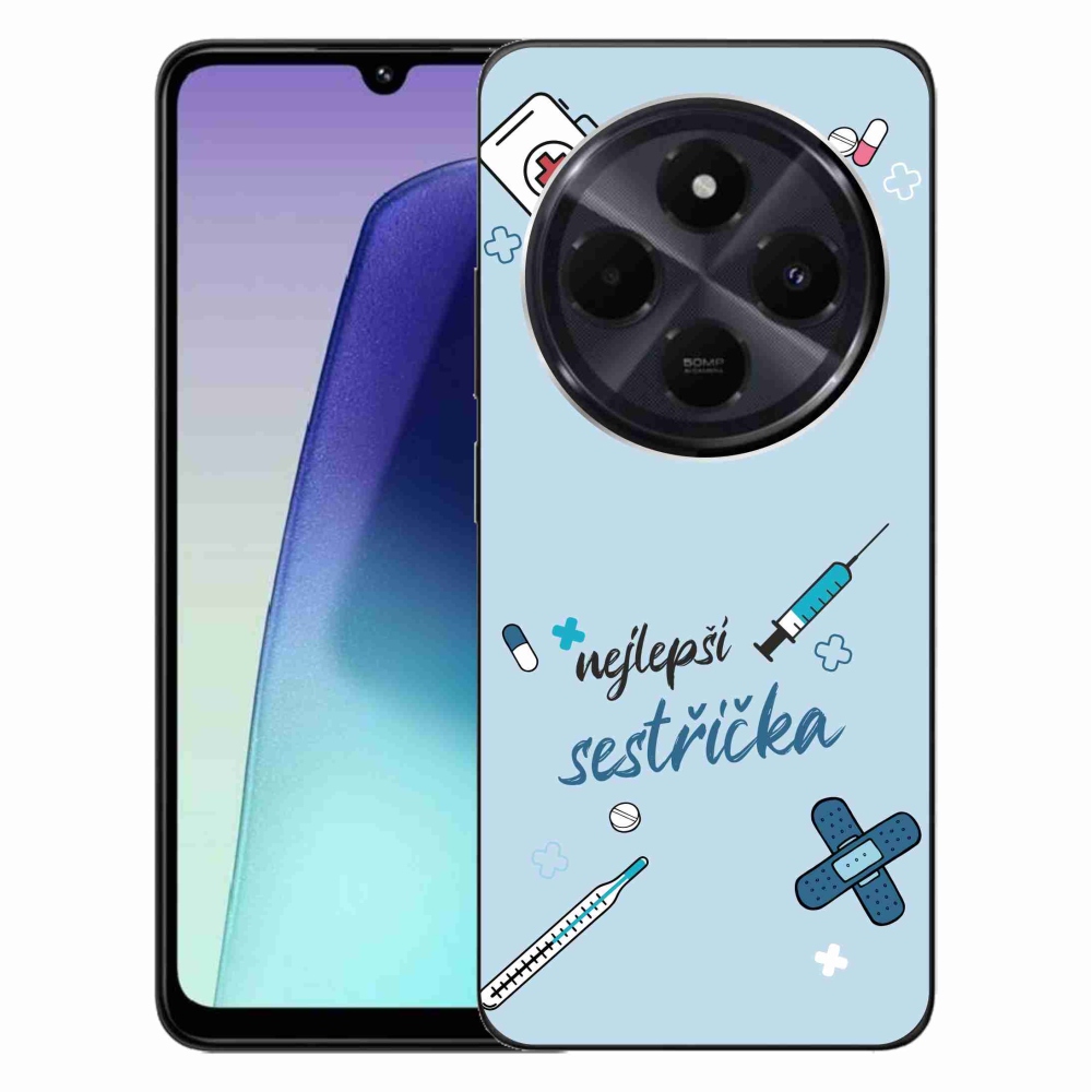 Gél borító mmCase a Xiaomi Redmi 14C/Poco C75 - legjobb kishúg kék háttérrel