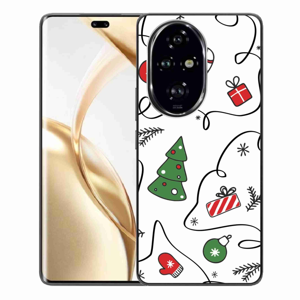 Gél borító mmCase a Honor 200 Pro 5G számára - karácsonyi motívumok