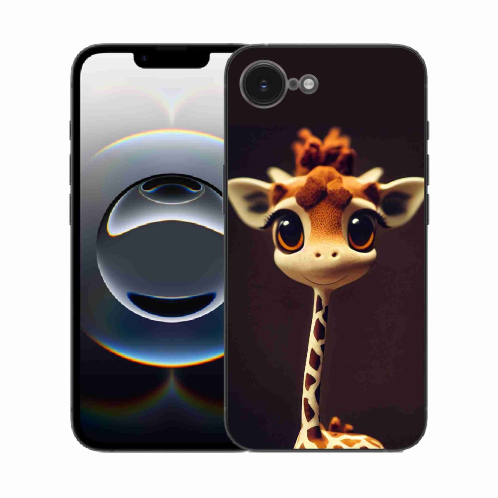 Zselés borítás mmCase iPhone 16e készülékhez - kis zsiráf