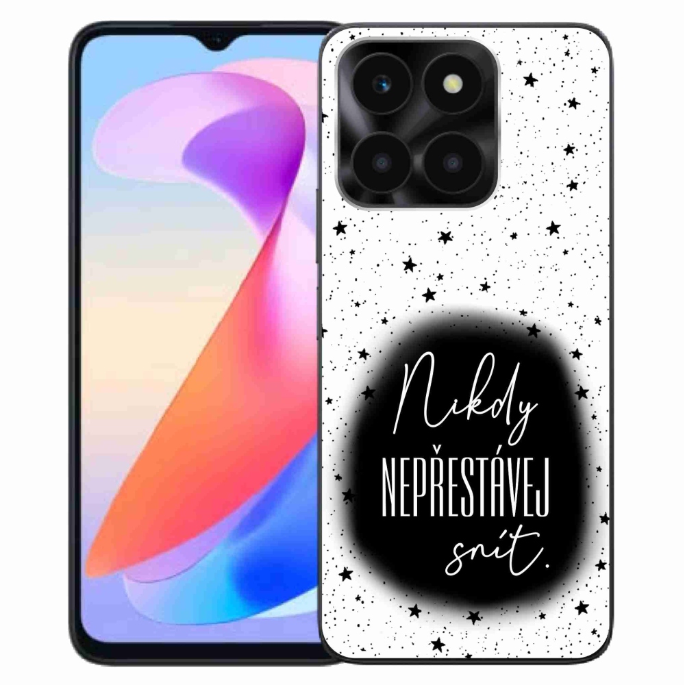 Zselés borítás mmCase a Honor X6a készülékhez - idézet 1 fekete és fehér háttérrel