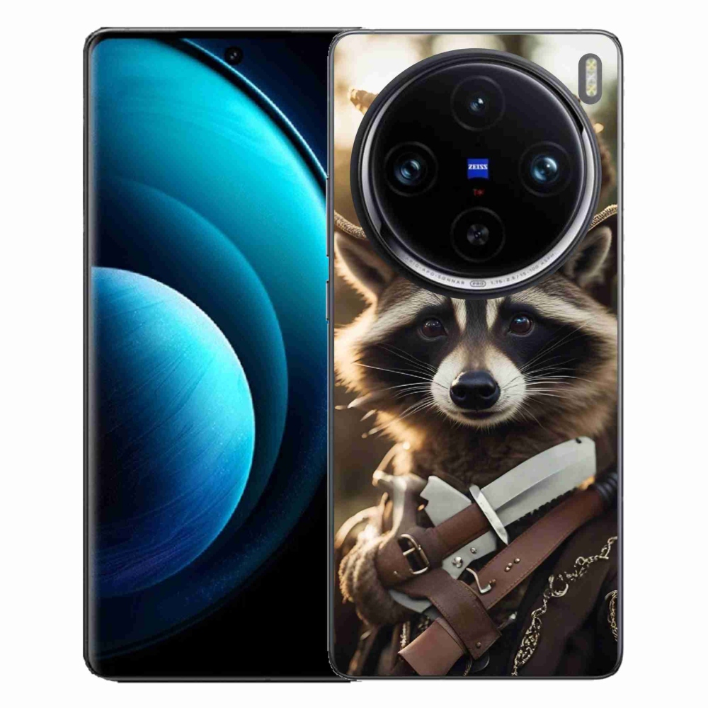 Zselés borítás mmCase a Vivo X100 Pro 5G készülékhez - mosómedve egyenruhában