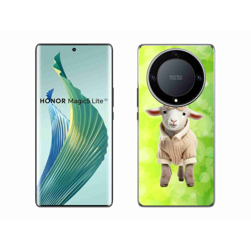 Zselés borítás mmCase a Honor Magic 5 Lite 5G számára - bárány pulóverben