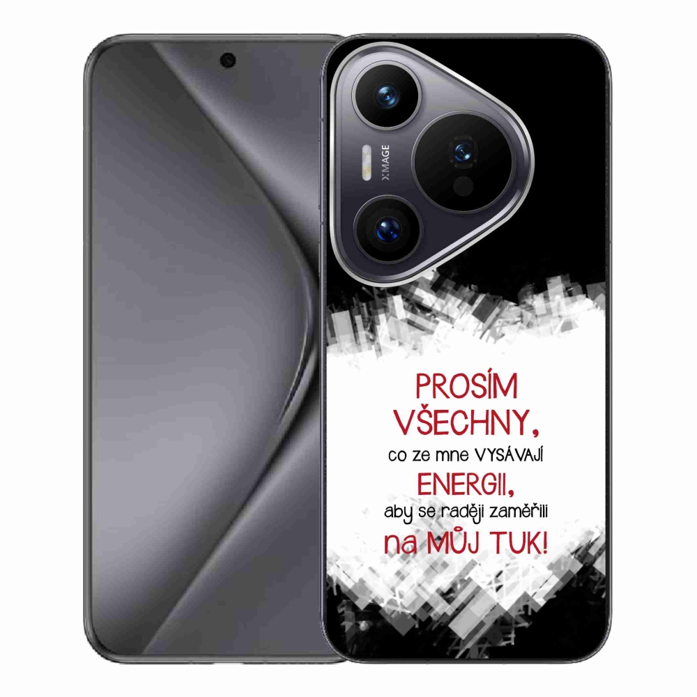 Gél borító mmCase a Huawei Pura 70 Pro készülékhez - vicces szöveg 1 piros