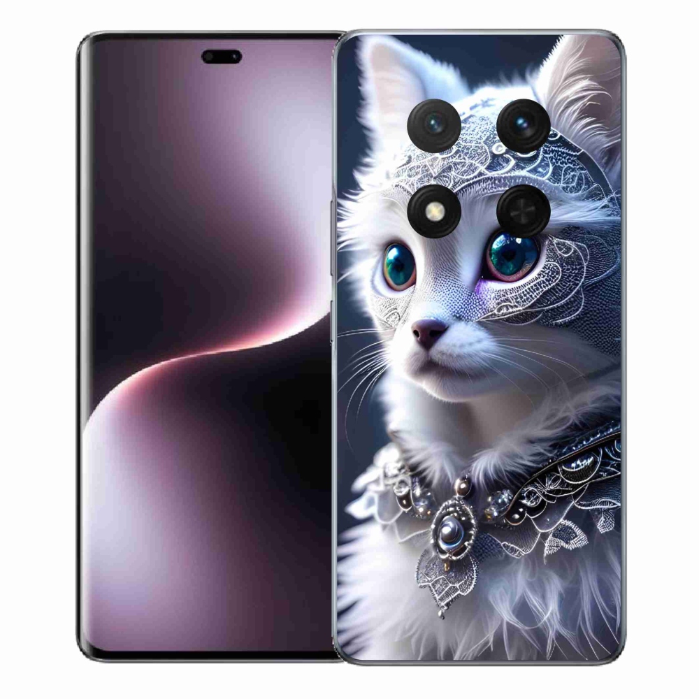 Zselés borítás mmCase a Honor Magic 7 Lite 5G készülékhez - fehér macska